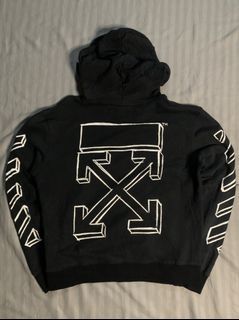 Off White Diagonal  Marker Arrow Hoodie Jacket