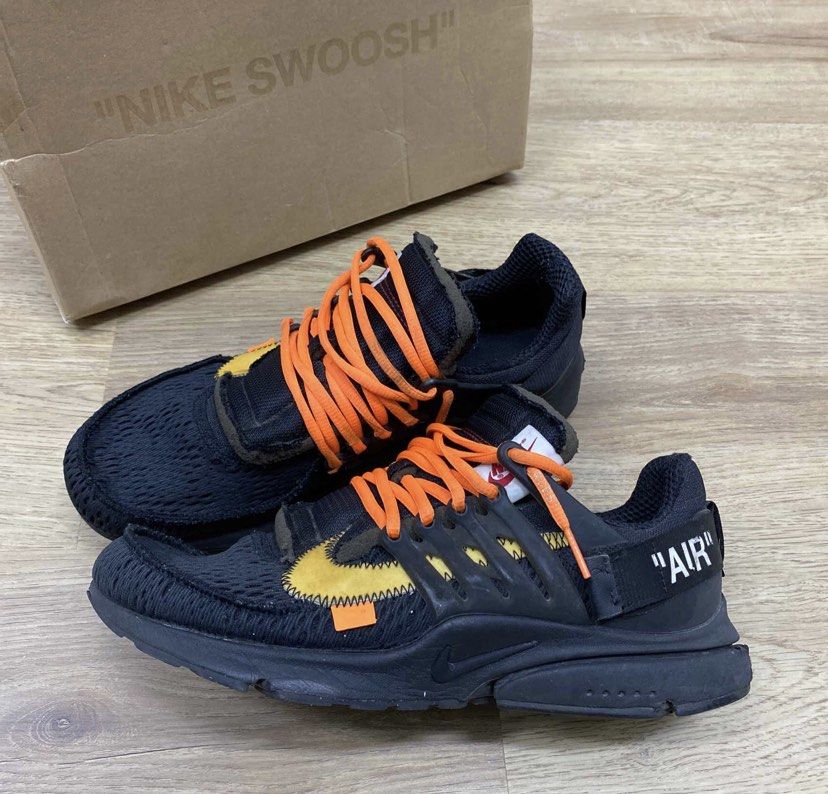 Off white top presto all black