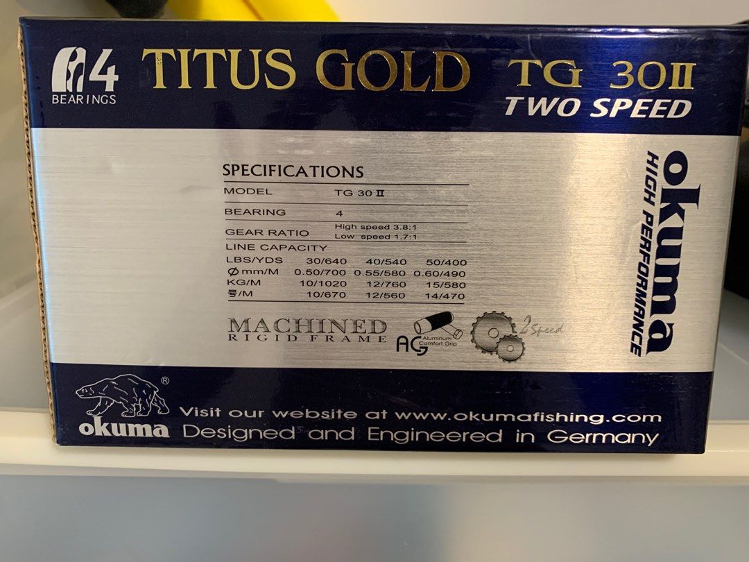 Okuma Titus Gold TG 30 II, Sports Equipment, Fishing on Carousell