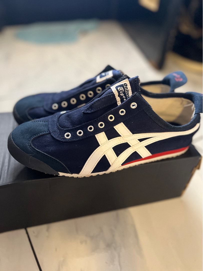 Onitsuka Tiger Navy Blue, Men's Fashion, Footwear, Sneakers on Carousell
