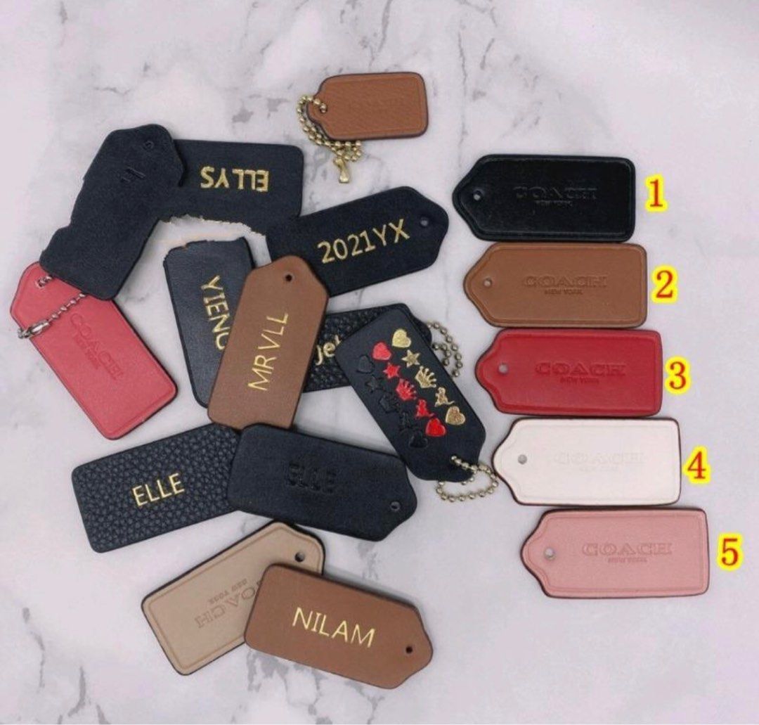 Original Coach Engraved Name Bag Tag