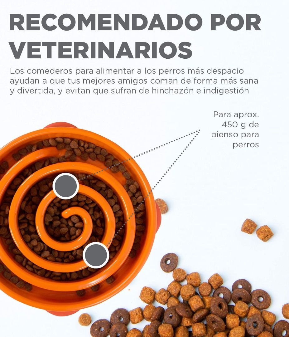 Outward Hound 51001 Fun Feeder Dog Bowl Slow Feeder Stop Bloat for