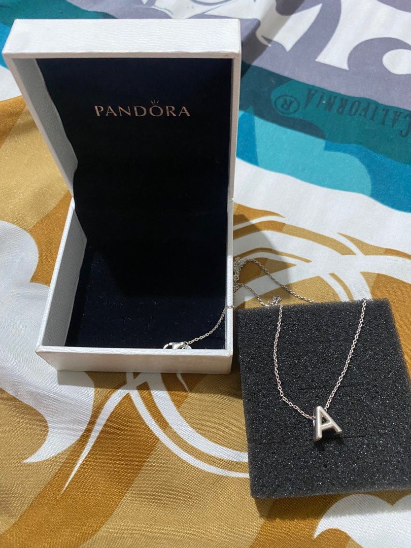 Pandora necklace with initial on sale
