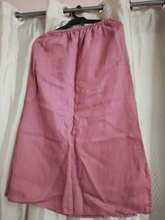 Pink linen skirt like Zara