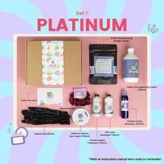 Platinum Vibrant Hair Dye On-the-Go Kit by Let’s Dye It MNL