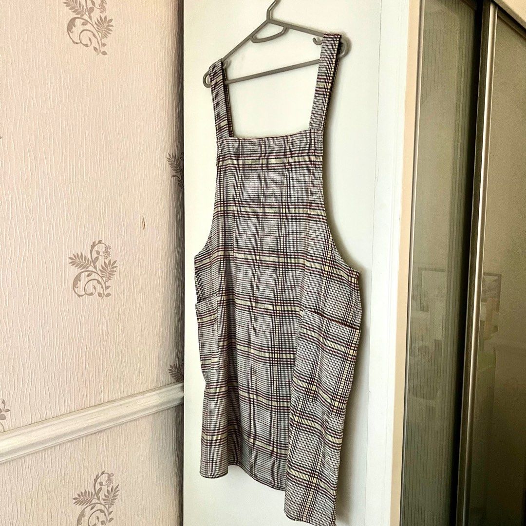 Checked pinafore dress primark discount