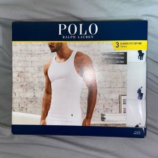 polo ralph lauren classic fit cotton tank in white - set of 3 (size m)
