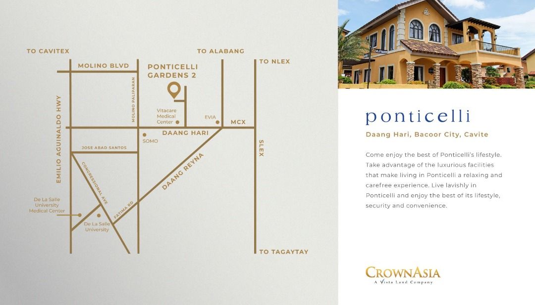 Ponticelli by CrownAsia Italian House & Lot Daang Hari, Property, For