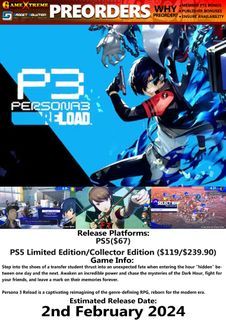 [Preorder] PS5 PERSONA 3 RELOAD