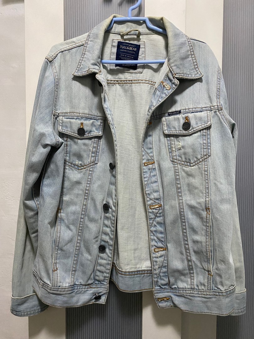 Pull and bear jacket denim on sale