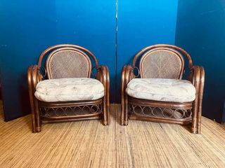 Rattan Chairs
26”L x 25”W x 16”SH
Php 7000 for 2

Solid wood
Washable fabric seat
In good condition