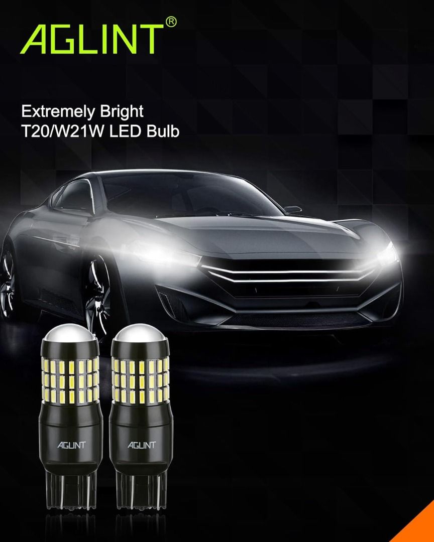 2Pcs Car T20 7440 W21W LED Canbus Reverse Lights 7443 LED Bulb