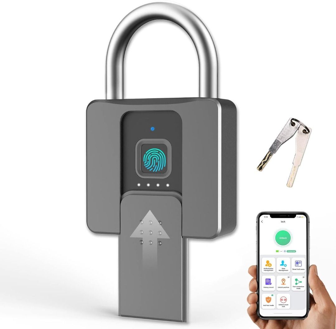 READY STOCK Fingerprint Padlock Pothunder Smart Lock with APP