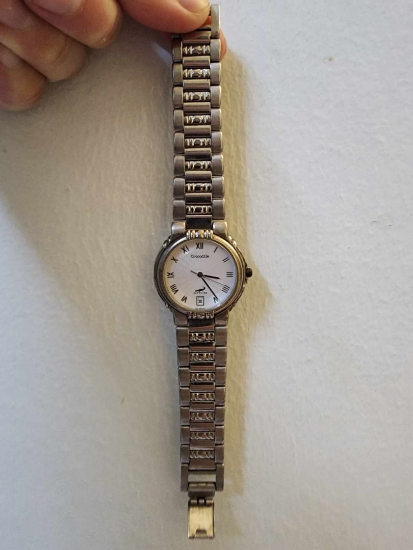 Readystock Preloved Crocodile International Swiss CR49 Stainless Steel Sapphire Watch Quartz Analog Vintage Ladies Hobbies Toys Memorabilia Collectibles Vintage Collectibles on Carousell