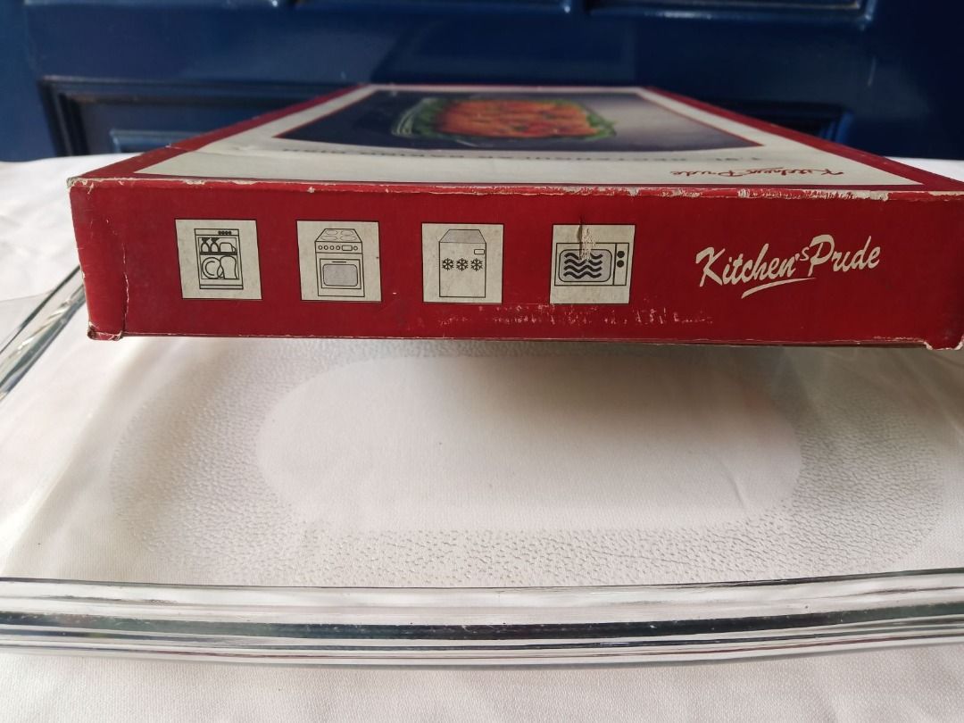 RECTANGULAR BAKING DISH (Category: Other Kitchenware & Tableware) located in Quezon City. Submitted by bigbluecheese (Listing ID 1268593763, Image 3). Description: RECTANGULAR BAKING DISH . Kitchen Pride brand 1.9 liters capacity Safe for: Dishwasher, Oven, Chiller, and Microwave use . NEVER BEEN USED Price: P400 RFS: Decluttering Buyer shoulders shipping and handling fee. Location: Congressional Avenue, Quezon City MOP: GCash / BDO / BPI .