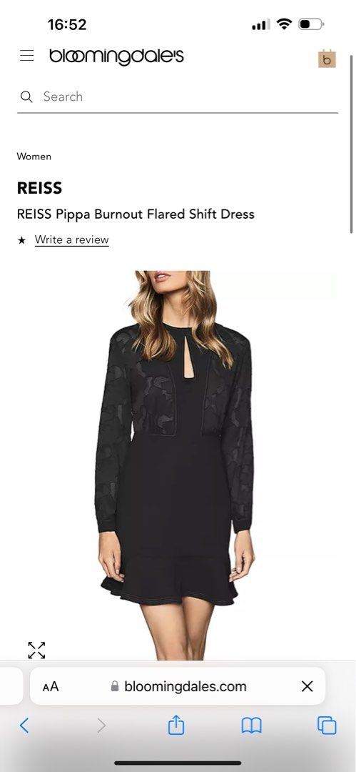 Reiss black shift flare dress Women s Fashion Dresses Sets