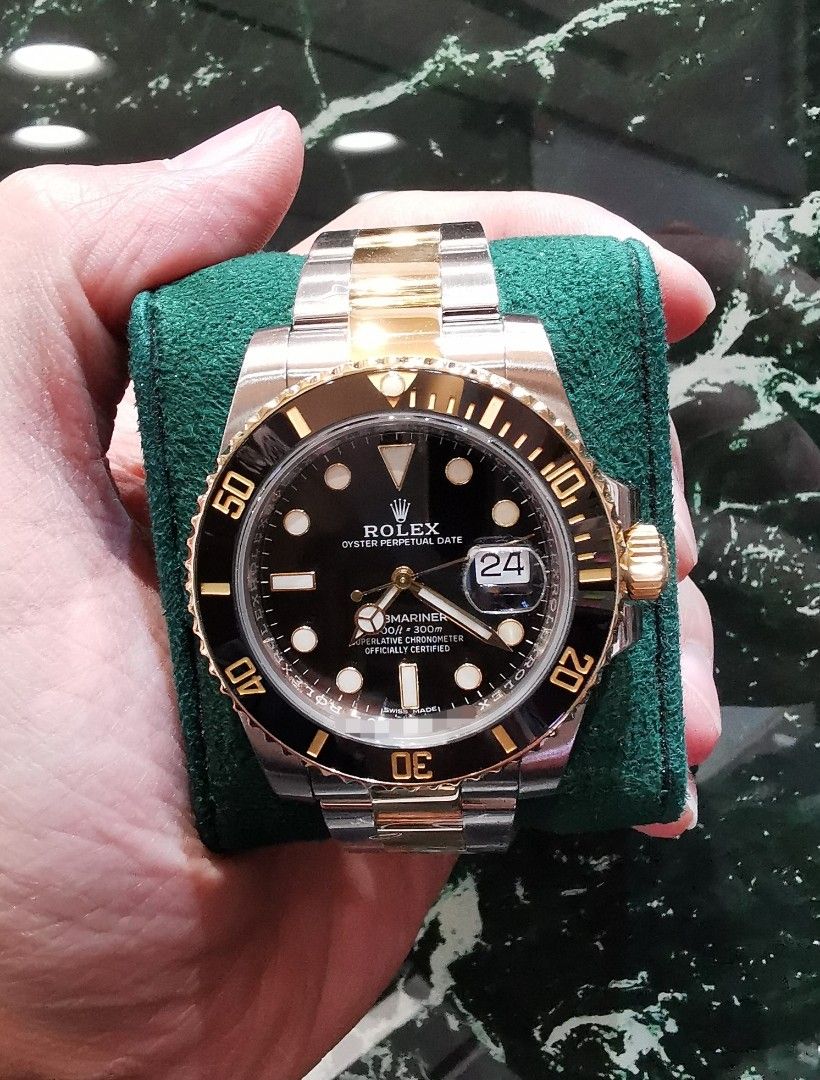 Gold black on sale rolex submariner