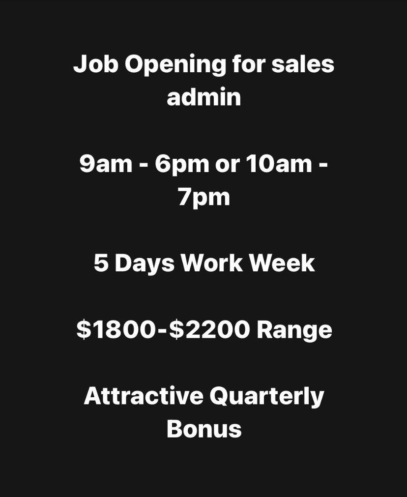 Sales Admin, Jobs, Admin & Finance on Carousell