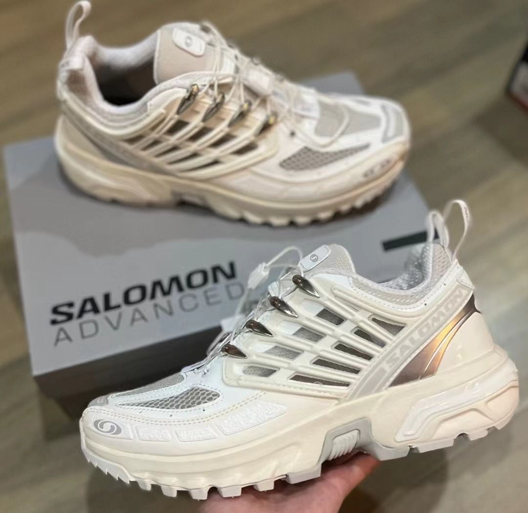 Salomon ACS Pro Advanced 機能減震耐磨低幫戶外功能鞋男女同款白色