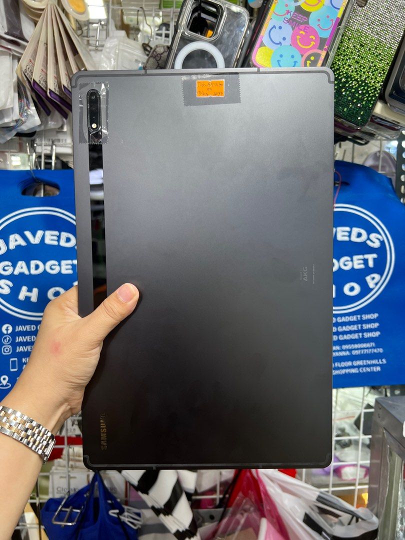 Samsung Tab S8 Ultra 5G (Category: Android) located in San Juan City. Submitted by javedsgadgetshop (Listing ID 1268682944, Image 1). Description: OPEN FOR INSTALLMENT VIA CREDIT CARD/GGIVES & SWAP/TRADE-IN! WE BUY AND SELL ( ANYKINDS OF UNIT BINIBILI PO NAMIN)! PTPA : Padelete po f bawal Read ❗️Onhand ‼️ Samsung Tab S8 Ultra 5G •256gb •NTC Variant •Good batt health •Factory Unlock •95% Smoothness •No hidden issue | No Repaired •100% Authentic | 