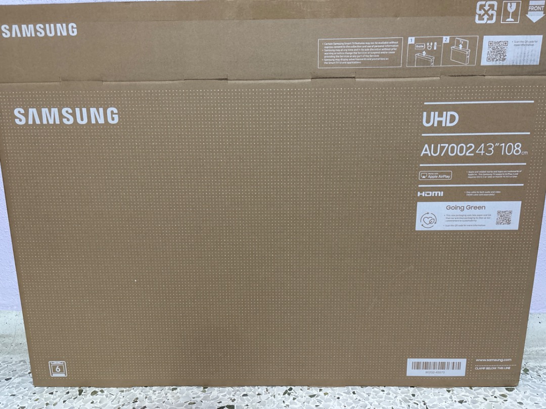 Samsung 43” TV Box (UA43AU7002K), TV & Home Appliances, TV