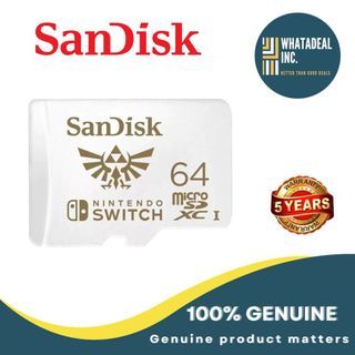 SanDisk 64GB MICROSDXC UHS-1 For Nintendo Switch (SDSQXAT-064G-GN3ZN)