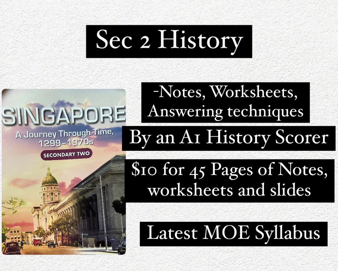 Sec 2 History Notes, slides, worksheet, Hobbies & Toys, Books ...