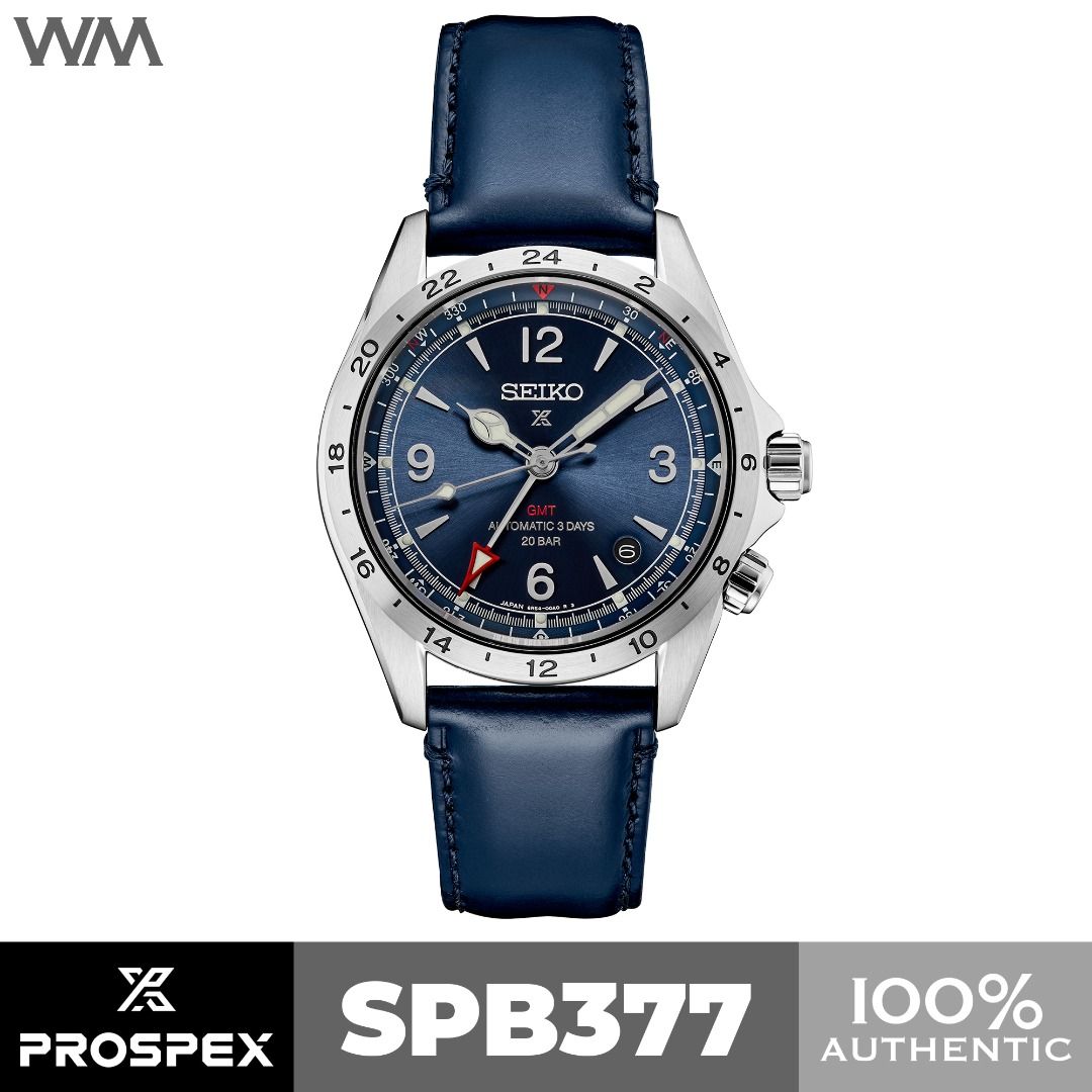 Seiko Prospex Alpinist GMT Blue Dial Automatic Watch SPB377 SPB377J1 Luxury Watches on Carousell