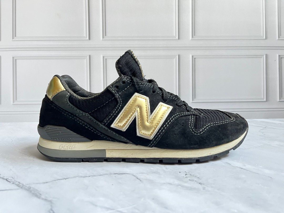 Sepatu New Balance 996 Black Gold Hitam Emas Size 37
