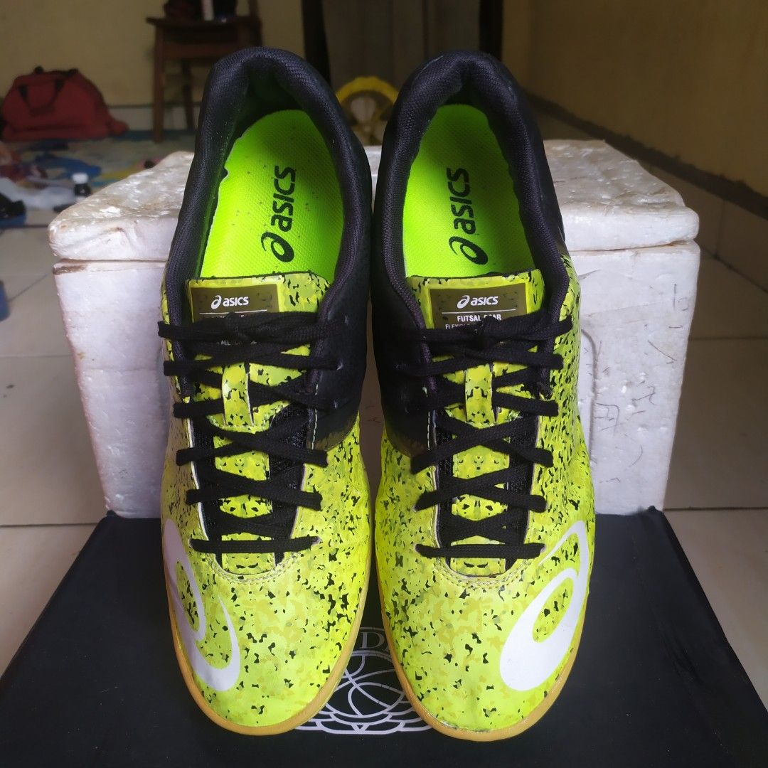 Sepatu Futsal Original 42 Asics Toque 5 TF Yellow Black Olah Raga
