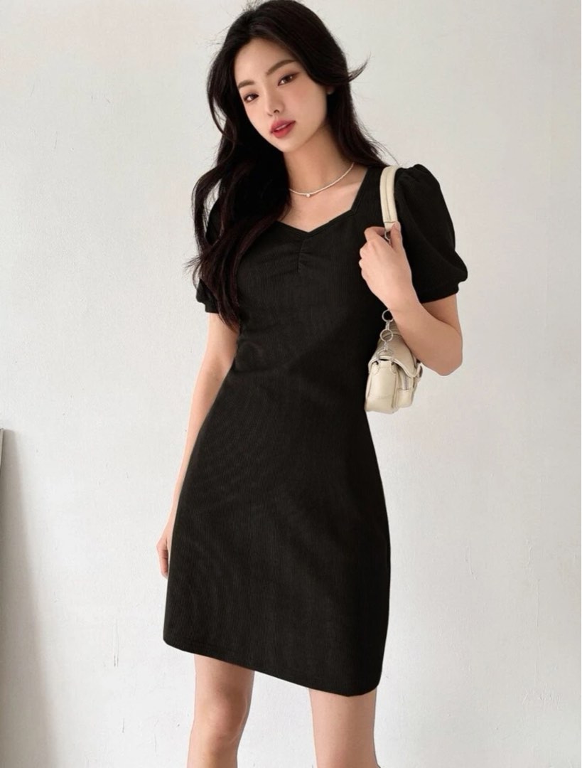 SHEIN EZwear Solid Rib-Knit Tank Dress, Women's Fashion, Dresses & Sets,  Dresses on Carousell