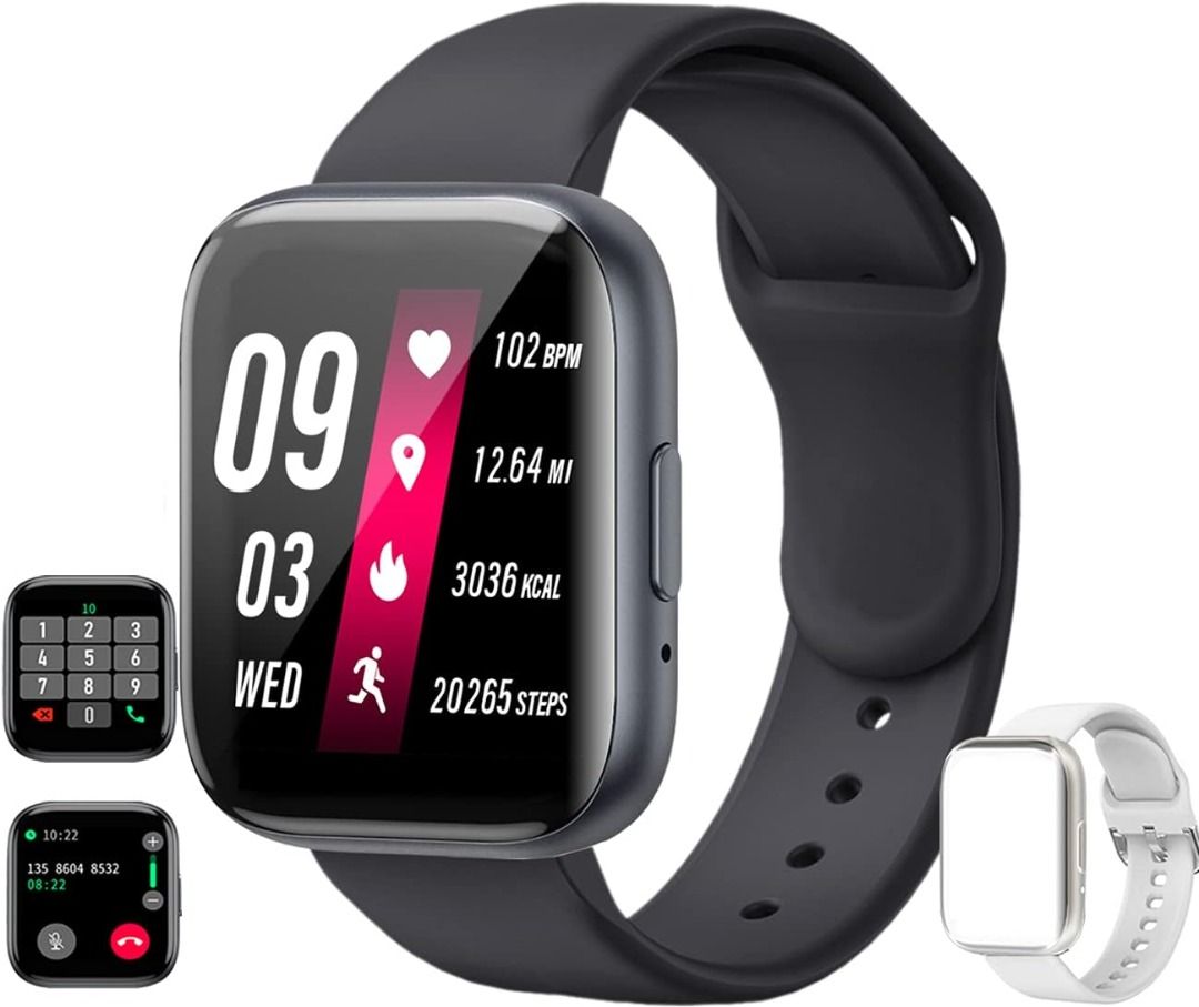 Smartwatch for men and women with phone function fitness tracker