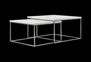 SPECIAL SALE!!!KARMA MARBLE WHITE SQUARE COFFEE TABLE