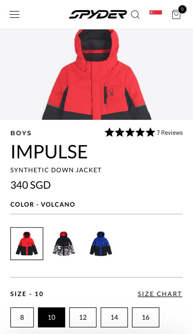 Spyder childrens sizes deals