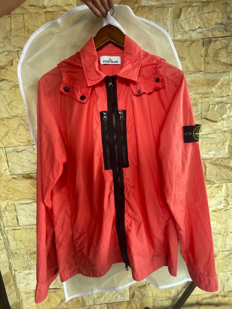 Stone Island Cotton Tela Parachute Hooded Overshirt Men s