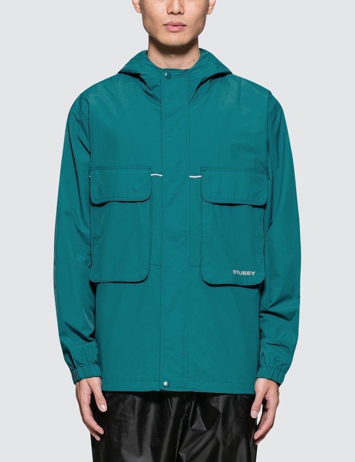 Stussy big pocket best sale shell jacket black