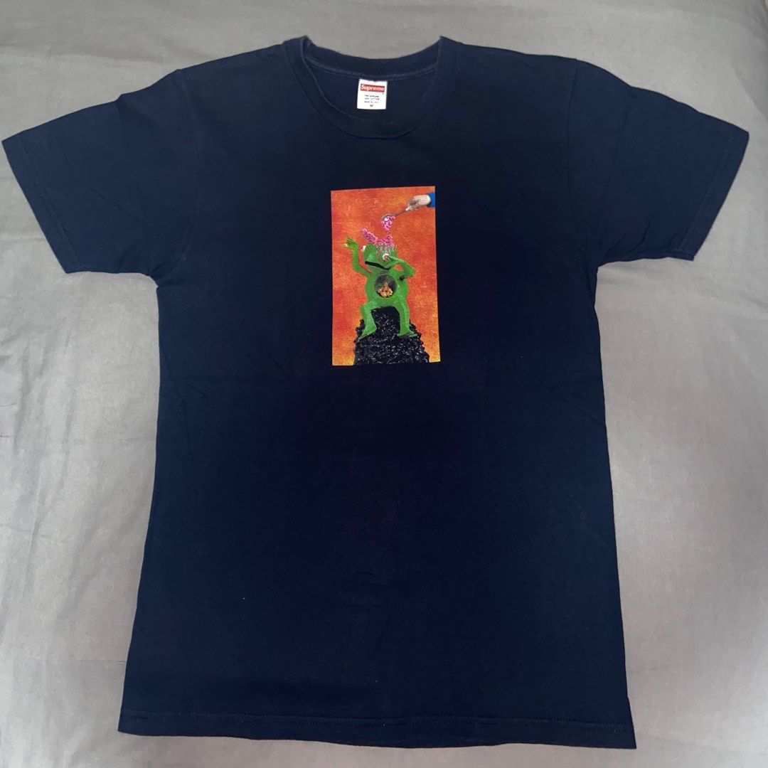 supreme mike hill kermit brains tee in navy size m Men s Fashion Tops Sets Tshirts Polo Shirts on Carousell