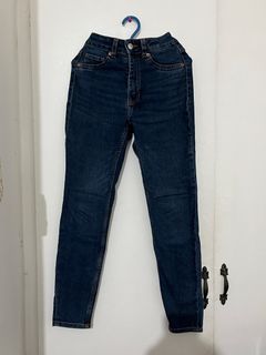 (S-XS) H&M Dark Denim Mom Jeans Divided Pants