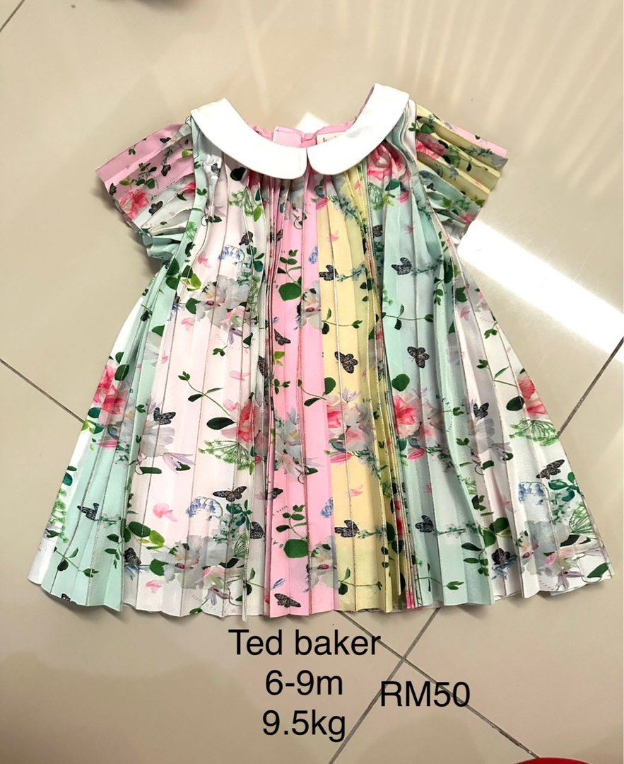 Pleated ted baker dress clearance