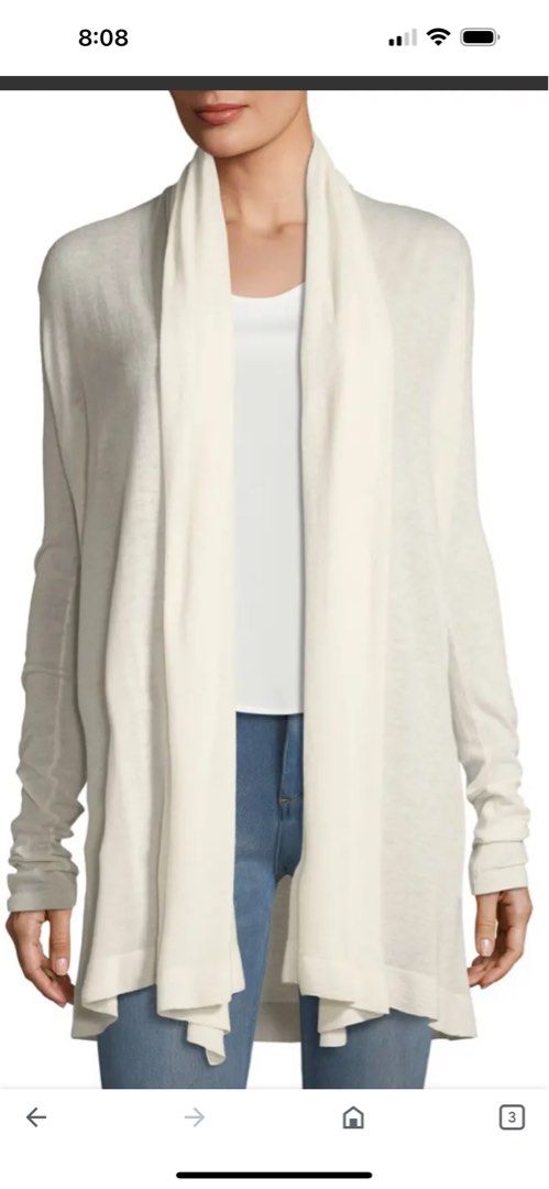 Theory cashmere Featherweight open front cardigan Carousell