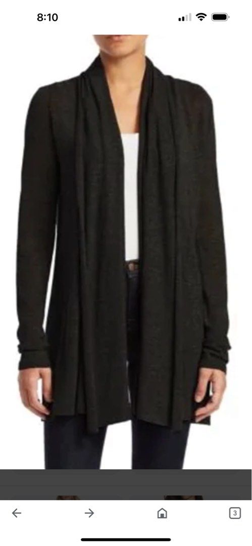 Theory open front cardigan top