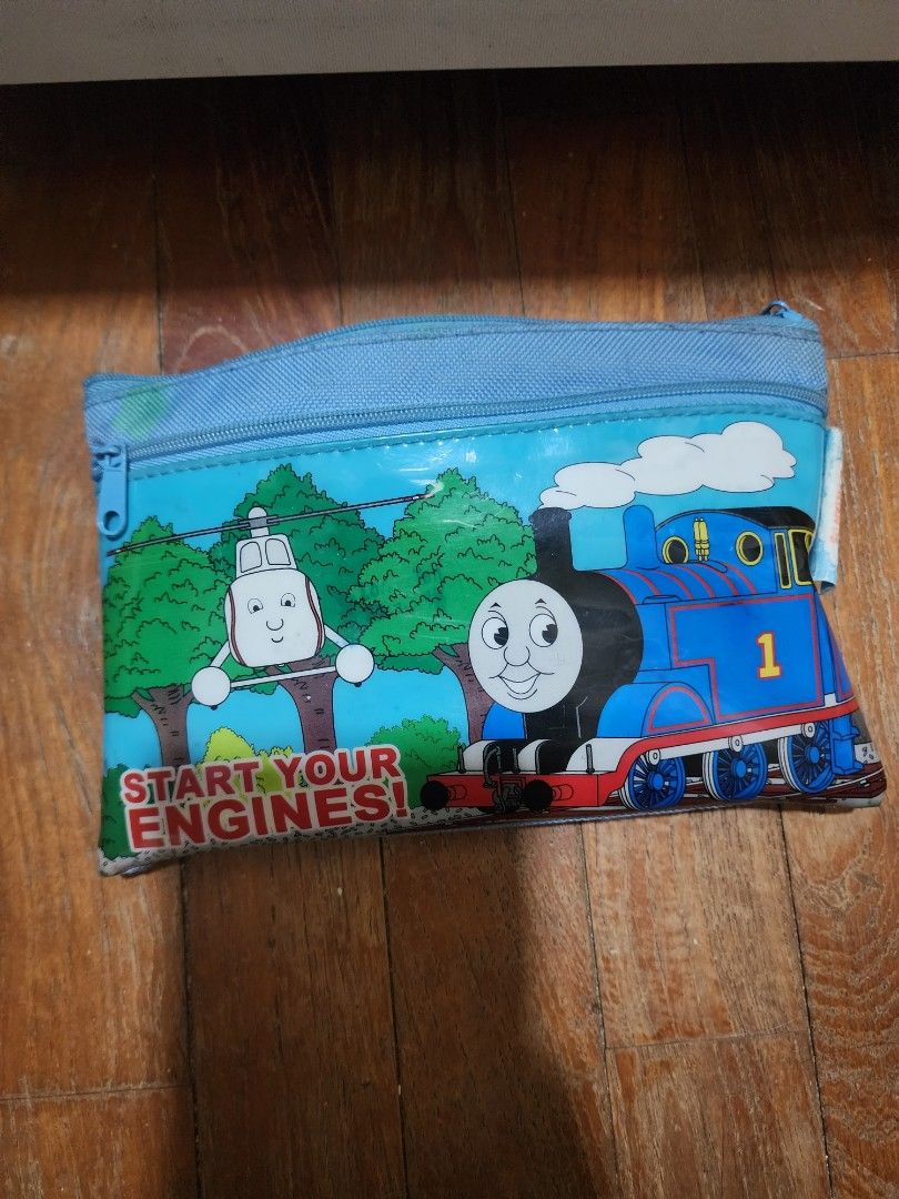 Thomas and train pencil case with crayons, Hobbies & Toys, Stationery