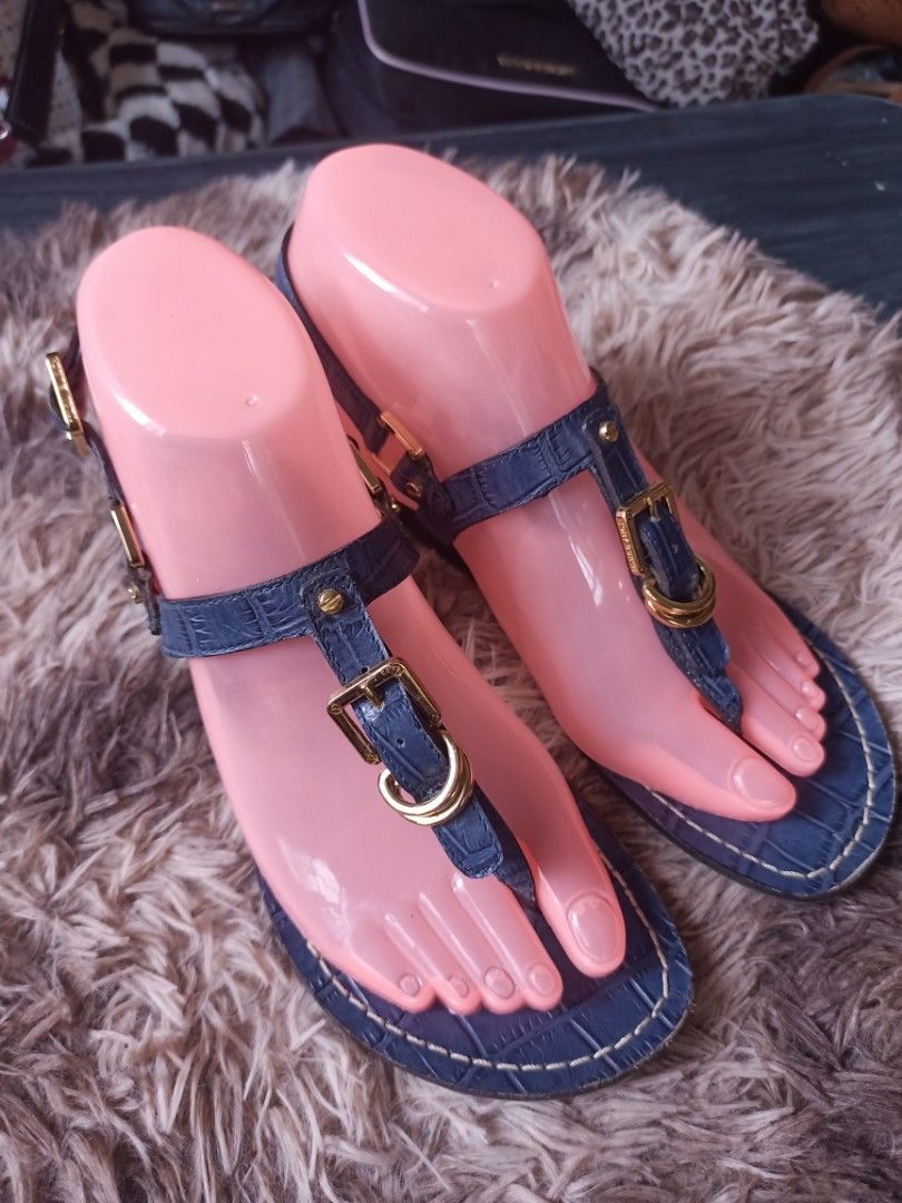 Navy tory burch discount sandals