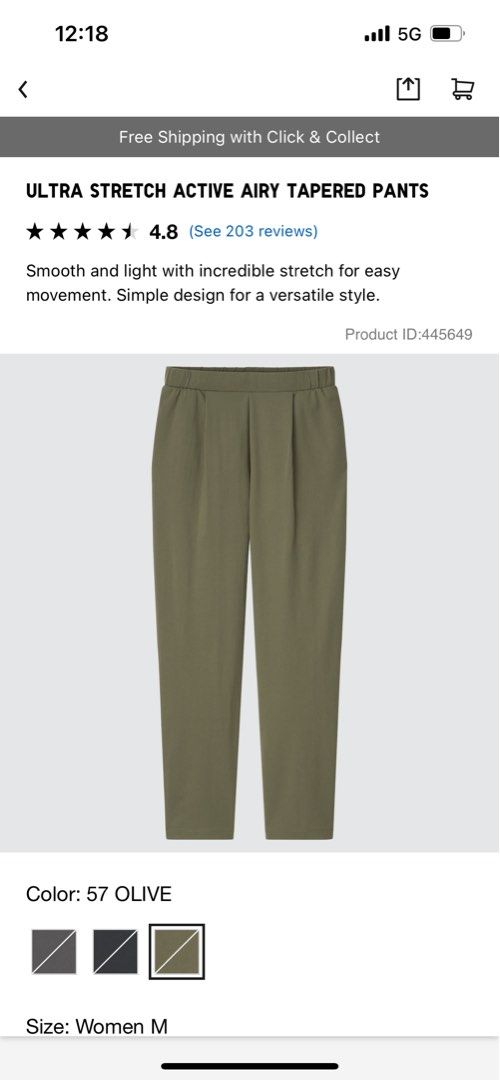EXTRA STRETCH ACTIVE AIRY TAPERED PANTS