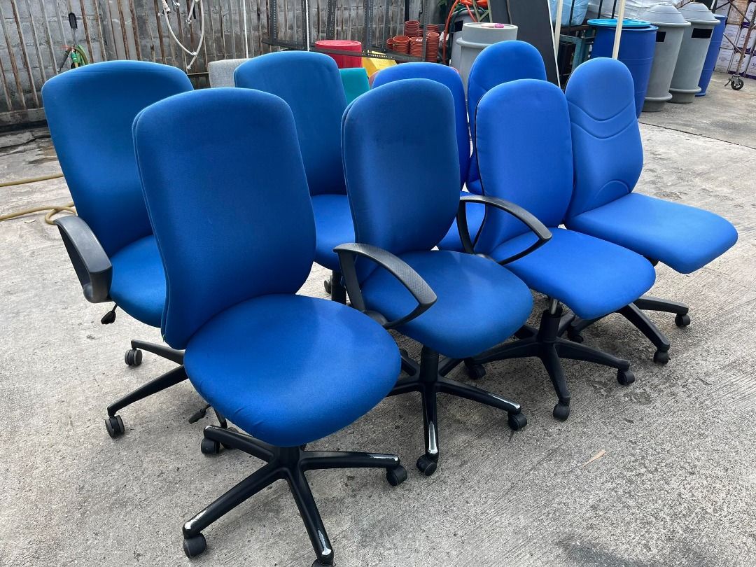Various Highback Kerusi Office Chairs Armrest Fabric Furniture