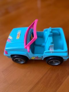 Vintage 1994 Mattel Barbie Blue & Pink Beach Jeep Dune Buggy Vehicle   Barbie古董車玩具