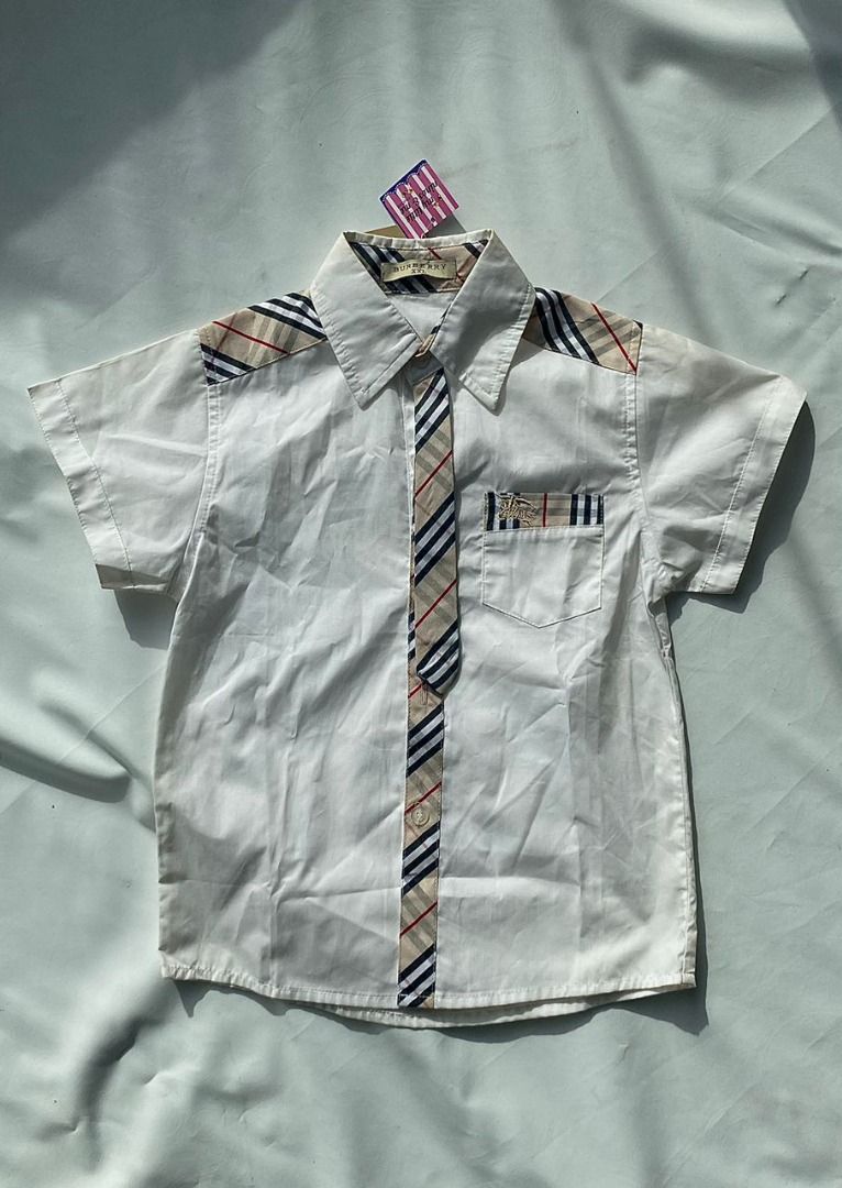 Burberry shirt kids store silver