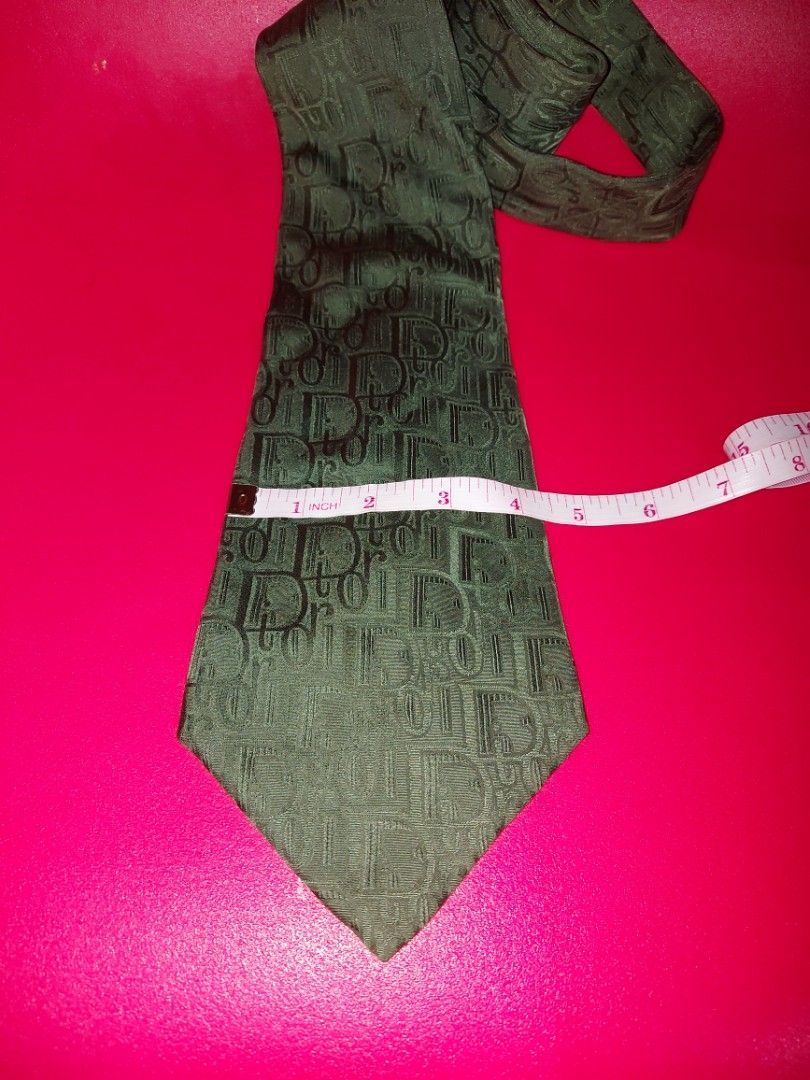 Vintage DIOR logo wide necktie green, Men's Fashion, Watches ...