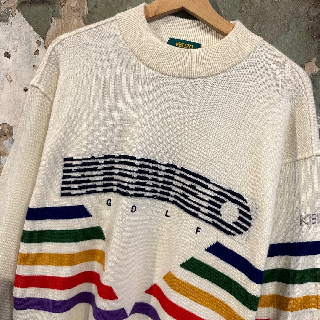 Vintage Kenzo Knitwear Sweatshirt Men s Fashion Tops Sets