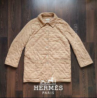 VINTAGE RARE‼️HERMÈS PARIS by M. MARGIELA | Embroidery Batting Quilt Paddock Coat Down Jacket